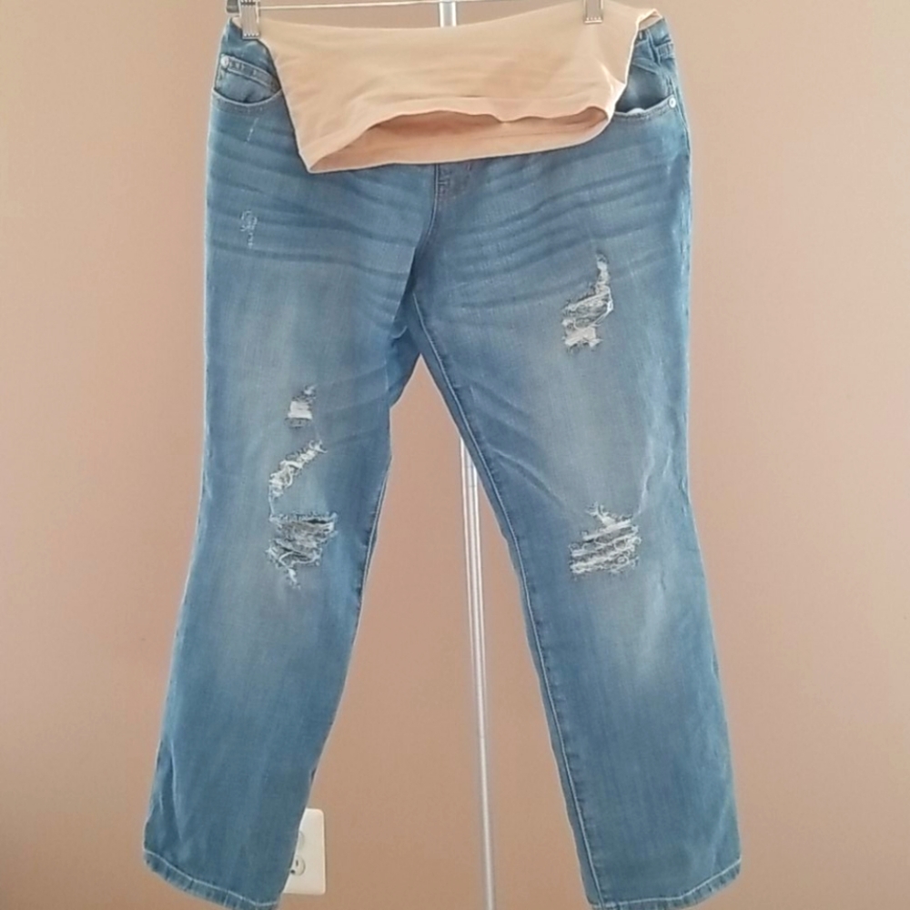 Indigo Blue Maternity ripped jeans